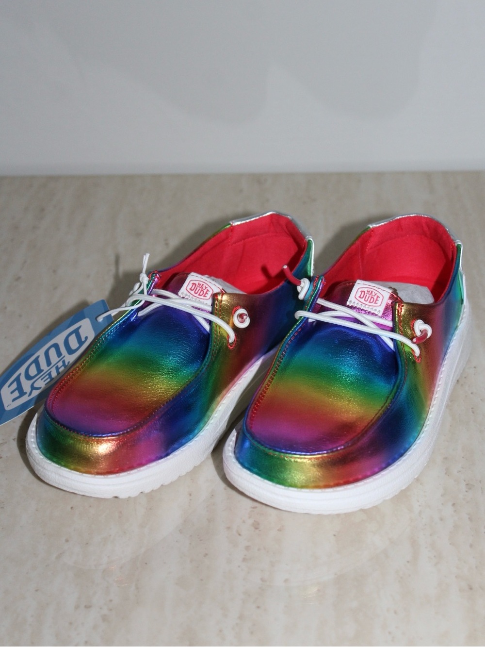 Hey Dude Wendy Rainbow Metallic Shoes (Youth/Kids) - Picture 11 of 16